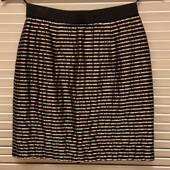 6. Ark & Co Skirt in Black and Gold - Picture 1 of 8